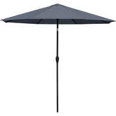 Sekey parasol, 330cm aluminum garden parasol, octagonal, with crank